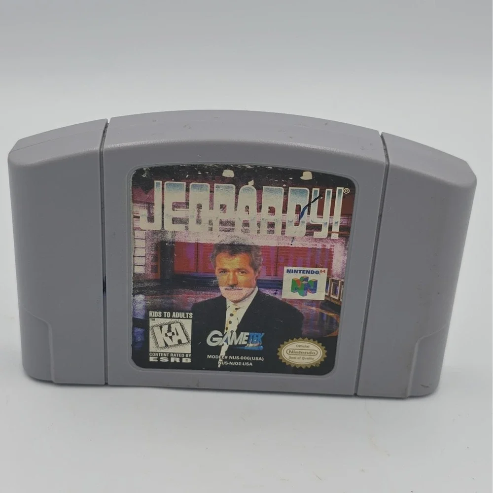 Jeopardy! Nintendo 64 N64 Cartridge 1998 Edition, Tested Working